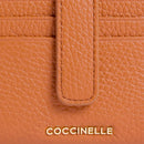Damen-Mini-Geldbörse COCCINELLE aus Leder in Crab Modell Metallic Soft