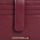 Portafoglio Donna Mini COCCINELLE in Pelle Colore Ribes Linea Metallic Soft
