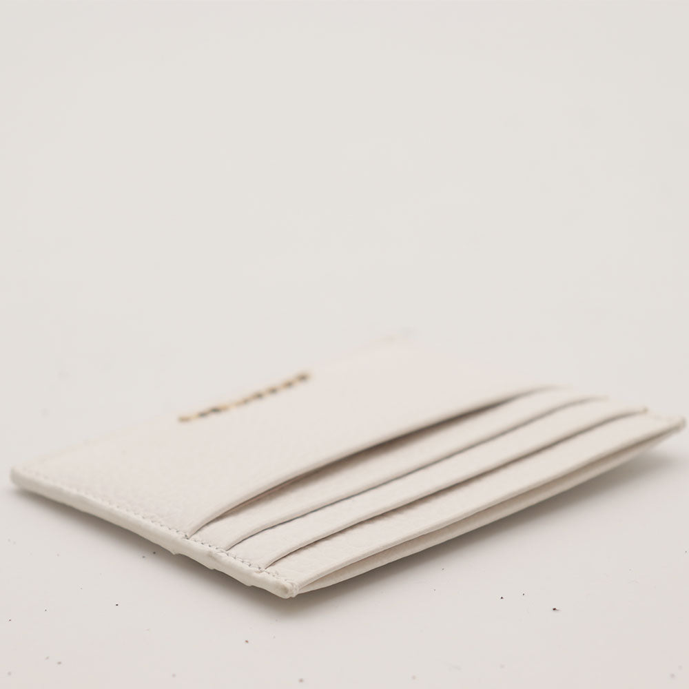 Portacarte Donna COCCINELLE in Pelle Brillant White Linea Metallic Soft