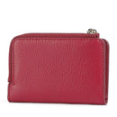 Portacarte Mini COCCINELLE in Pelle Linea Metallic Soft colore Sangria