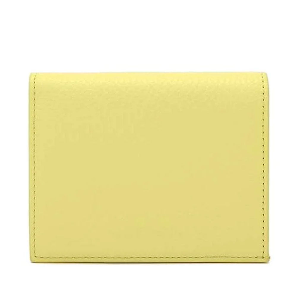Damen-Mini-Geldbörse COCCINELLE aus Leder Modell Metallic Soft in Lime Wash