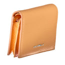 Damen-Mini-Geldbörse COCCINELLE aus Leder Modell Metallic Soft in Sunrise mit Druckknopfverschluss