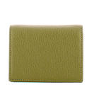 Portafoglio Donna Mini COCCINELLE in Pelle Linea Metallic Soft colore Laurel Green Chiuso con Bottone