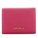 Portafoglio Donna Mini COCCINELLE in Pelle Linea Metallic Soft colore Rosewood Chiuso con Bottone
