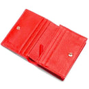 Portafoglio Donna Mini COCCINELLE in Pelle Linea Metallic Soft colore Grenadine Red Chiuso con Bottone