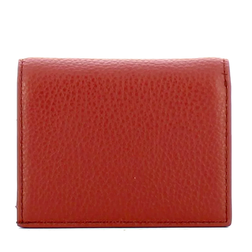 Portafoglio Donna Mini COCCINELLE in Pelle Linea Metallic Soft colore Brandy Chiuso con Bottone