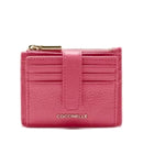Portacarte Donna Mini COCCINELLE in Pelle Linea Metallic Soft colore Rosewood con Doppio Scomparto