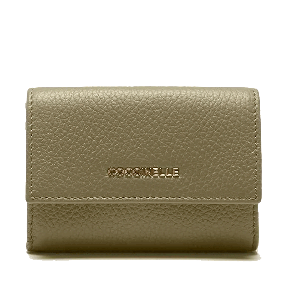 Portafoglio Piccolo COCCINELLE in Pelle Linea Metallic Soft colore Laurel Green - E2MW5173201