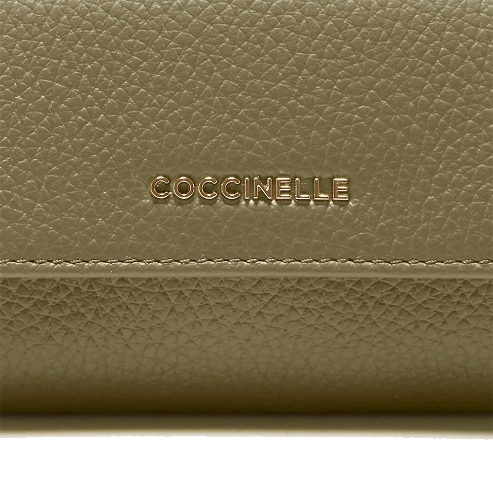 Portafoglio Piccolo COCCINELLE in Pelle Linea Metallic Soft colore Laurel Green - E2MW5173201