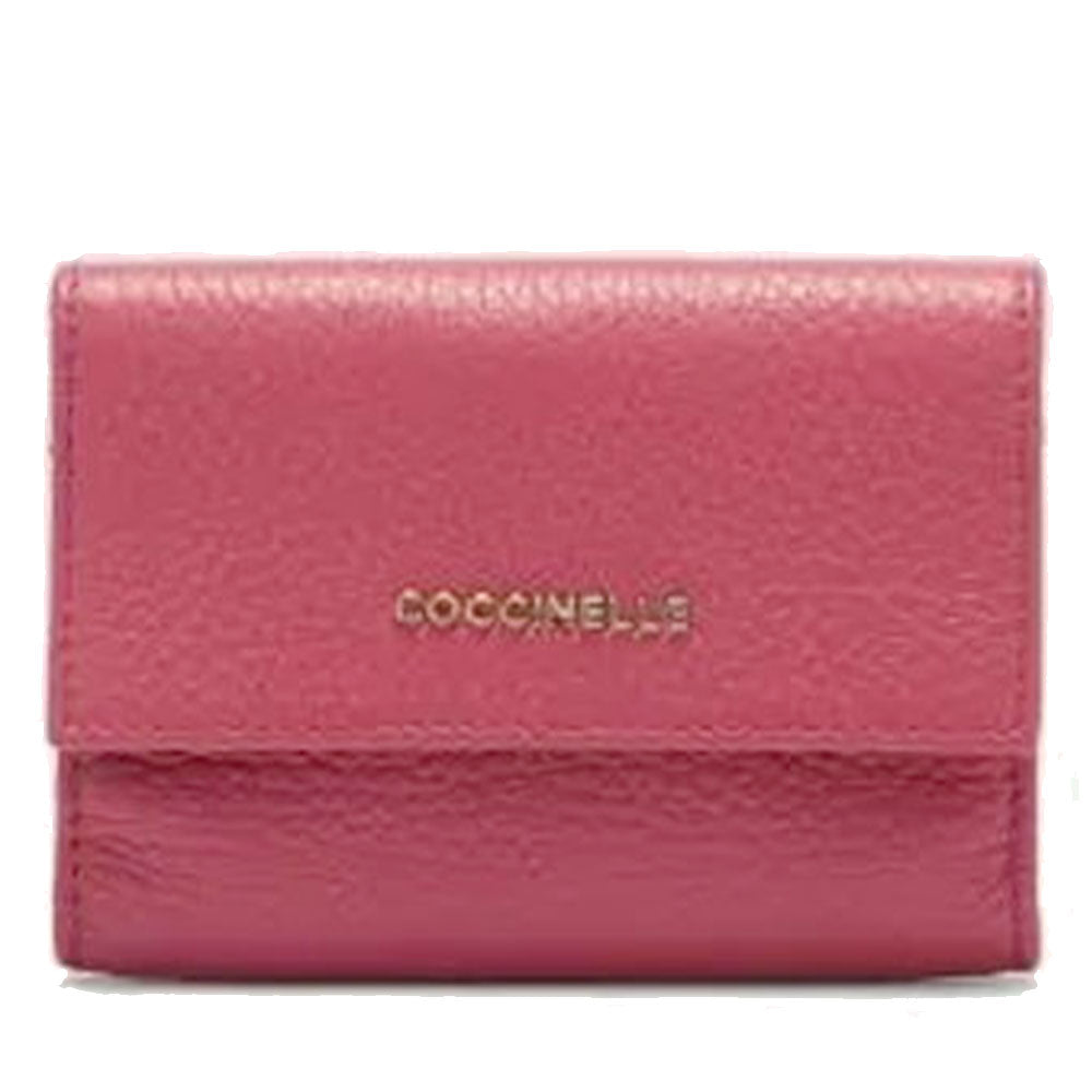 Portafoglio Piccolo COCCINELLE in Pelle Linea Metallic Soft colore Rosewood - E2MW5173201