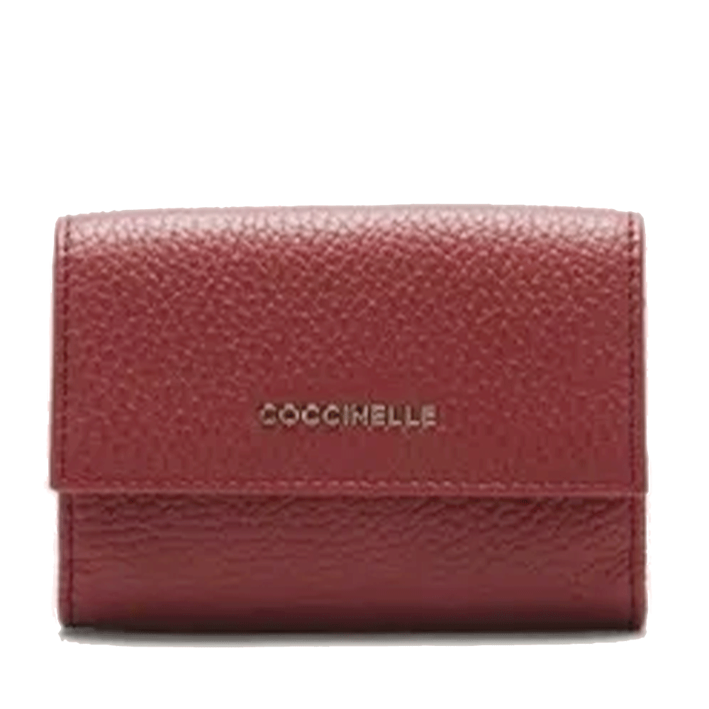Small Leather Wallet COCCINELLE Metallic Soft in Brandy - E2MW5173201
