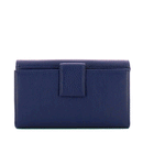 Portafoglio Grande COCCINELLE in Pelle Martellata Linea Metallic Soft colore Royal Blue