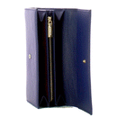 Portafoglio Grande COCCINELLE in Pelle Martellata Linea Metallic Soft colore Royal Blue
