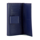 Portafoglio Grande COCCINELLE in Pelle Martellata Linea Metallic Soft colore Royal Blue