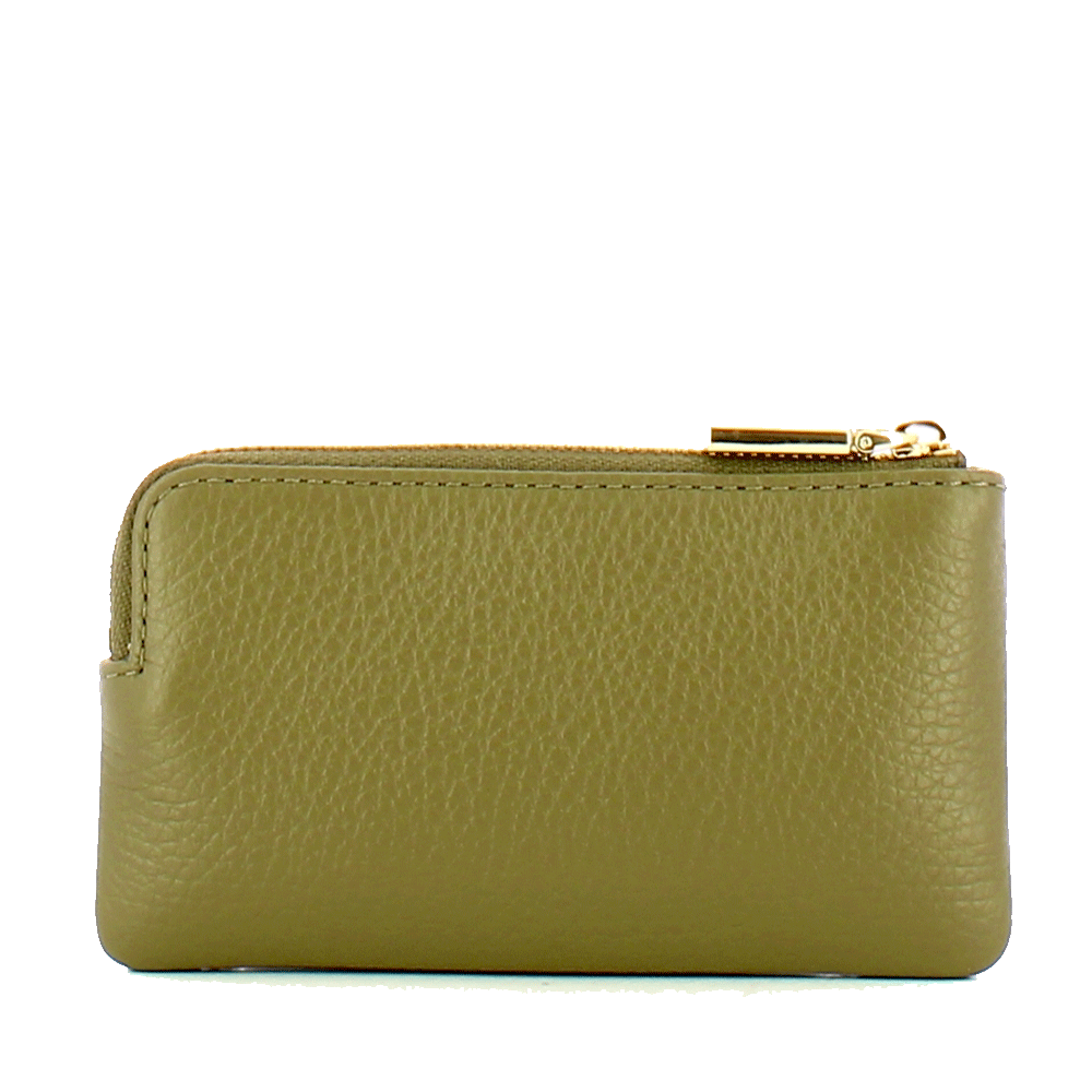 Portachiavi Donna COCCINELLE in Pelle Colore Laurel Green Linea Metallic Soft