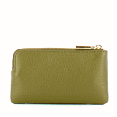 Portachiavi Donna COCCINELLE in Pelle Colore Laurel Green Linea Metallic Soft