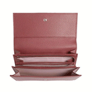 Large Hammered Leather Wallet COCCINELLE Metallic Soft in Brandy