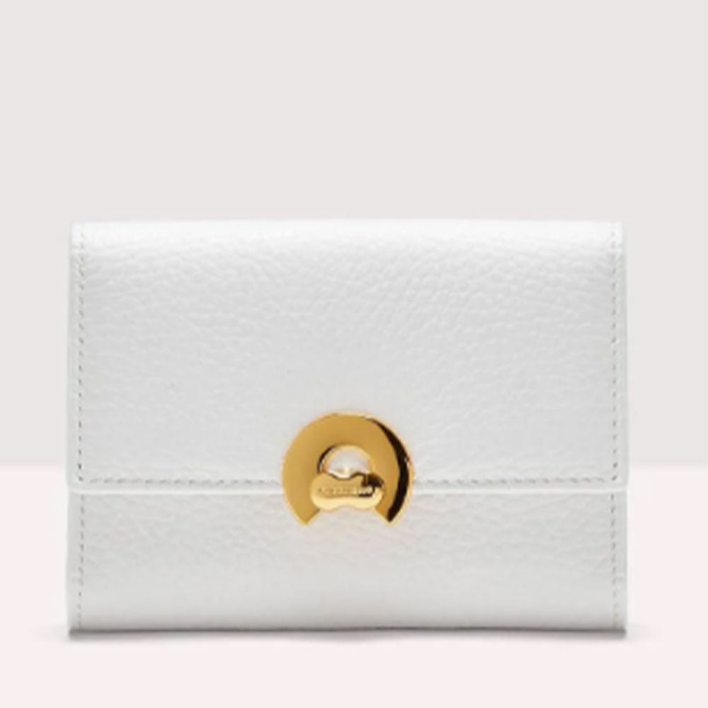 Portafoglio Donna Piccolo COCCINELLE in Pelle Colore Brillant White Linea Binxie