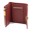 Women's COCCINELLE Small Wallet in Brandy Leather, Binxie Line