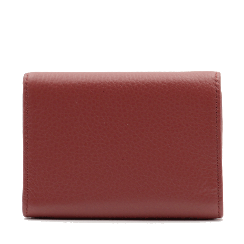 Women's COCCINELLE Small Wallet in Brandy Leather, Binxie Line