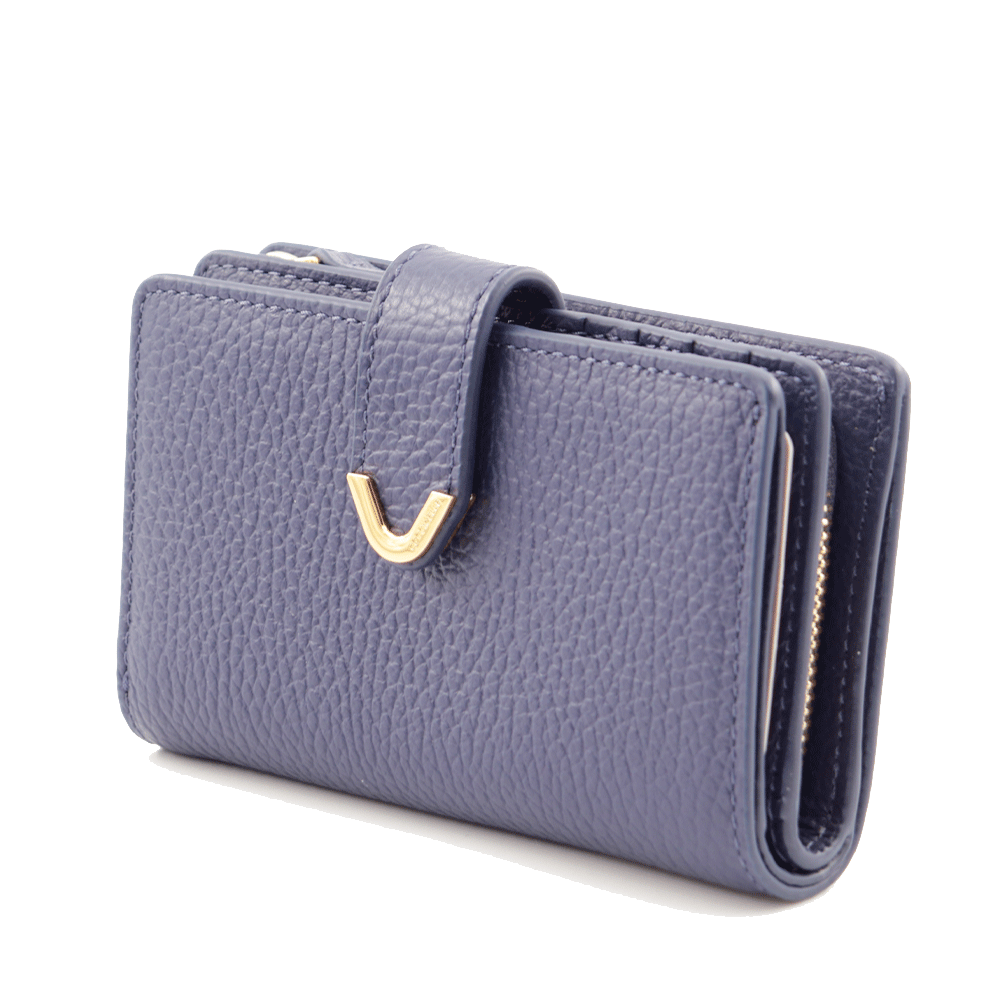 Portafoglio Donna con Doppio Scomparto COCCINELLE in Pelle Royal Blue Linea Dew