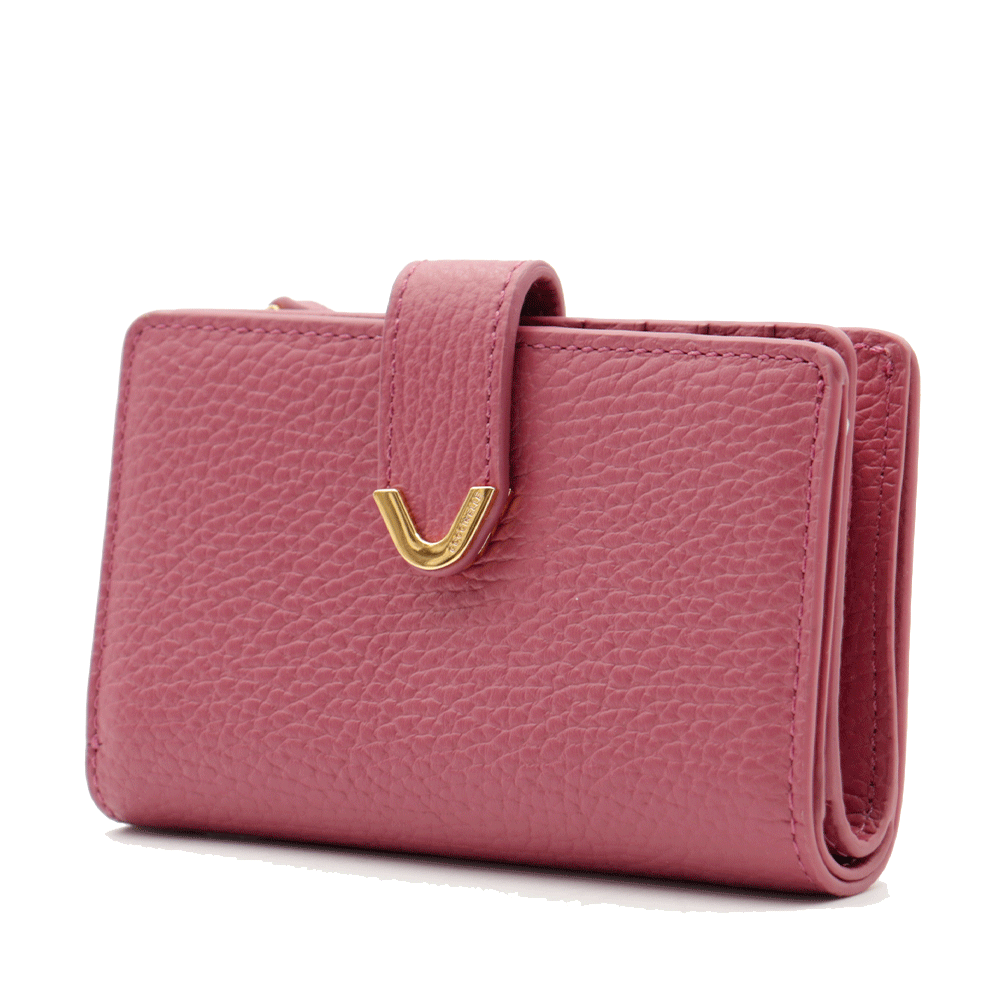 Portafoglio Donna con Doppio Scomparto COCCINELLE in Pelle Rosewood Linea Dew