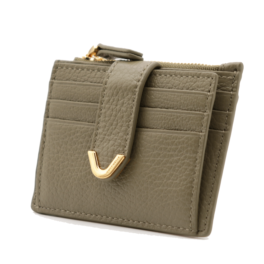 Portacarte Donna COCCINELLE in Pelle Laurel Green Linea Dew