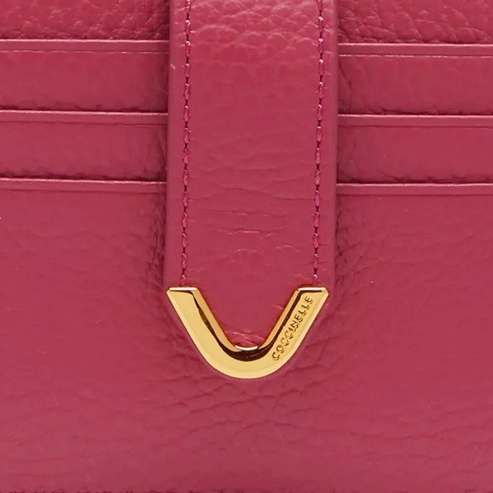 Portacarte Donna COCCINELLE in Pelle Rosewood Linea Dew
