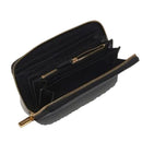 COCCINELLE
Damen-Geldbörse mit Rundum-Reißverschluss aus schwarzem Leder Kelsey Line