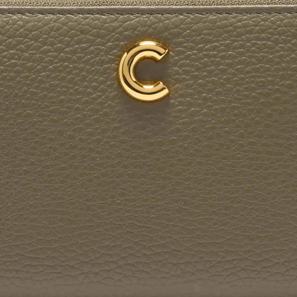 Portafoglio Donna COCCINELLE Zip Around in Pelle Laurel Green Linea Kelsey