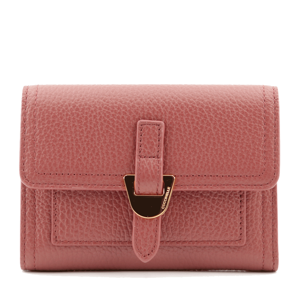 Portafoglio Donna COCCINELLE in Pelle Brandy Linea Campus con Zip Posteriore