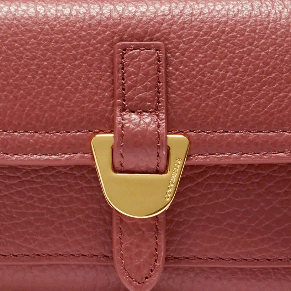 Portafoglio Donna COCCINELLE in Pelle Colore Brandy Linea Campus Misura Piccola