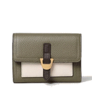 Portafoglio Donna COCCINELLE in Pelle Laurel Green - Lambskin White - Fondant Brown Linea Campus Multicolor