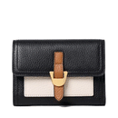 Portafoglio Donna COCCINELLE in Pelle Nero - Lambskin White - Cuir Linea Campus Multicolor