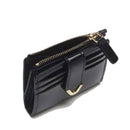 COCCINELLE Damen Kartenetui aus Glattleder Schwarz Farbe Dew Line