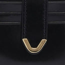 COCCINELLE Damen Kartenetui aus Glattleder Schwarz Farbe Dew Line