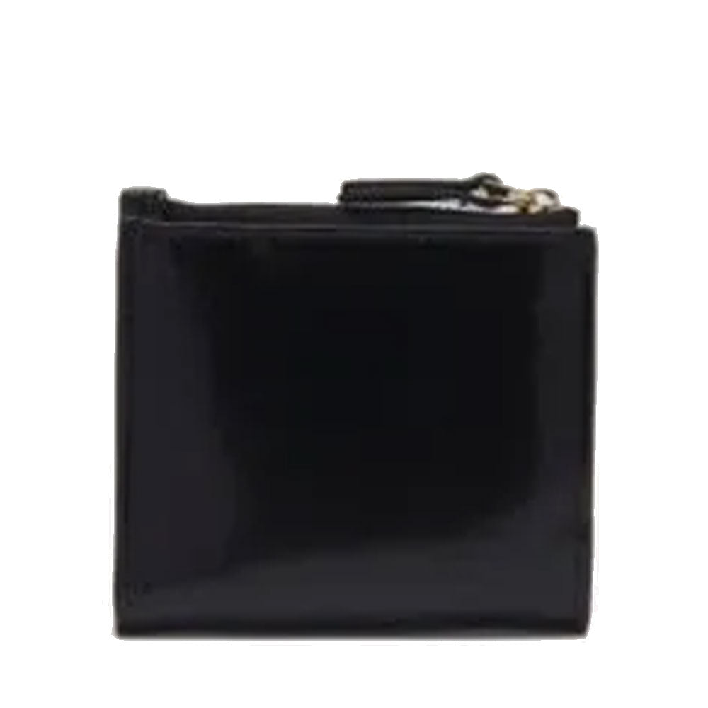 COCCINELLE Damen Kartenetui aus Glattleder Schwarz Farbe Dew Line