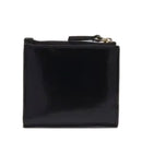 COCCINELLE Damen Kartenetui aus Glattleder Schwarz Farbe Dew Line