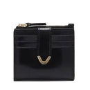 COCCINELLE Damen Kartenetui aus Glattleder Schwarz Farbe Dew Line