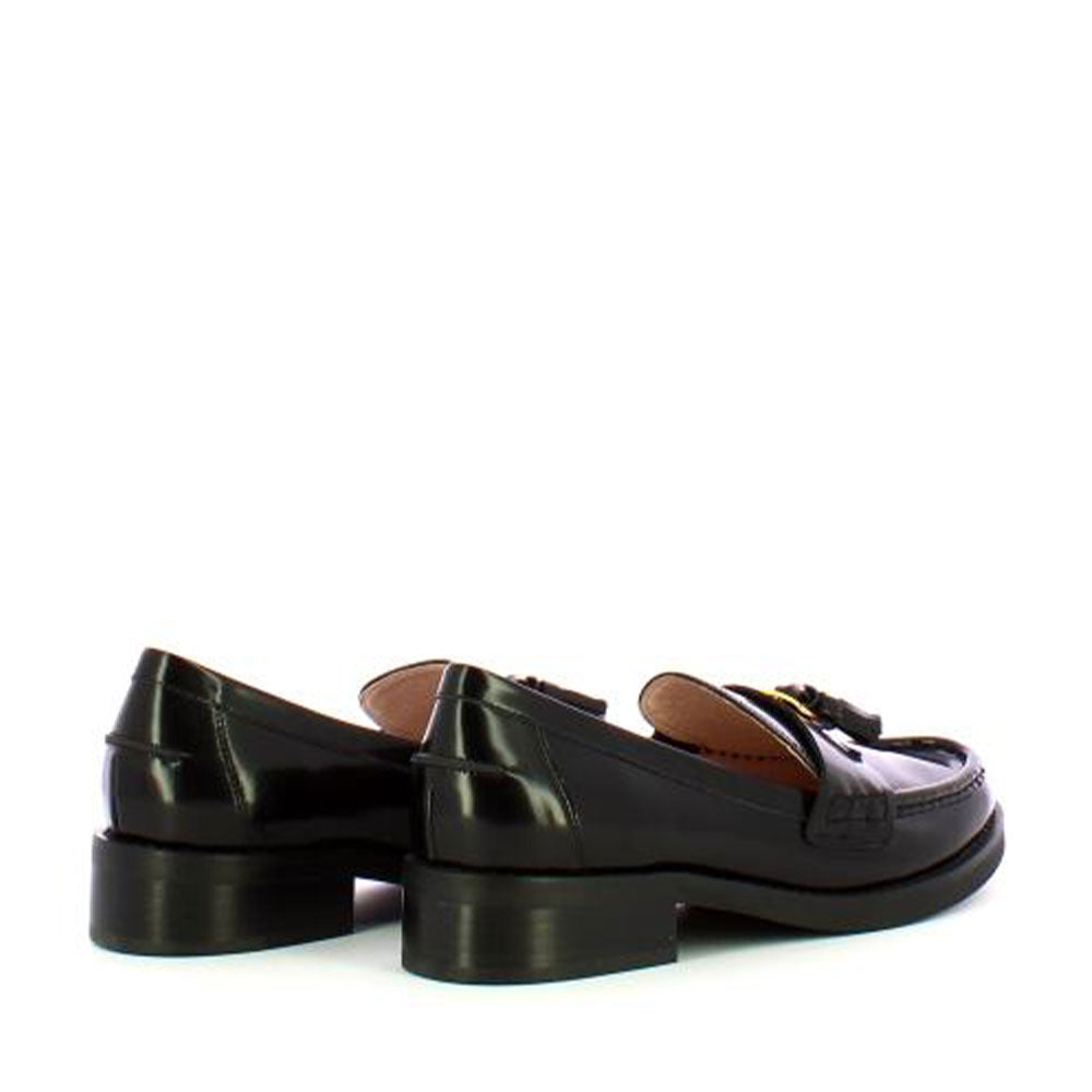 COCCINELLE Damenschuhe Mokassin aus schwarzem Leder