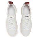 Scarpe Donna COCCINELLE Sneakers in Pelle Colore Jacquard Fabric Off White