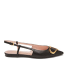 Scarpe Donna COCCINELLE Slingback in Pelle Nera con Tacco Basso