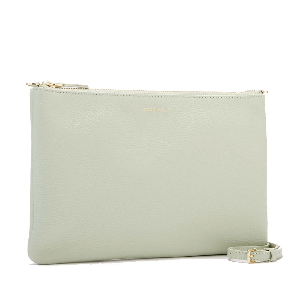 Borsa Donna a Tracolla COCCINELLE in Pelle Celadon Green Linea Best Medium