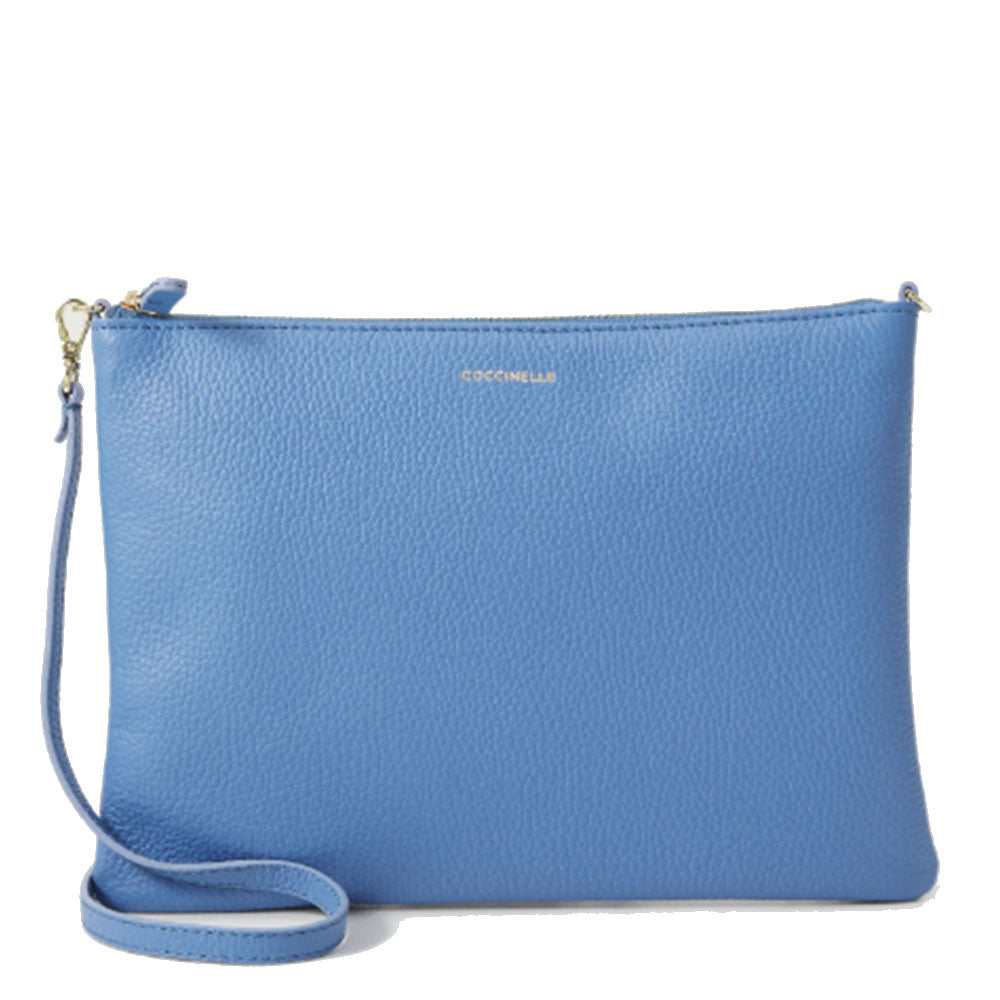 Borsa Donna a Tracolla COCCINELLE in Pelle Azul Linea Best Medium