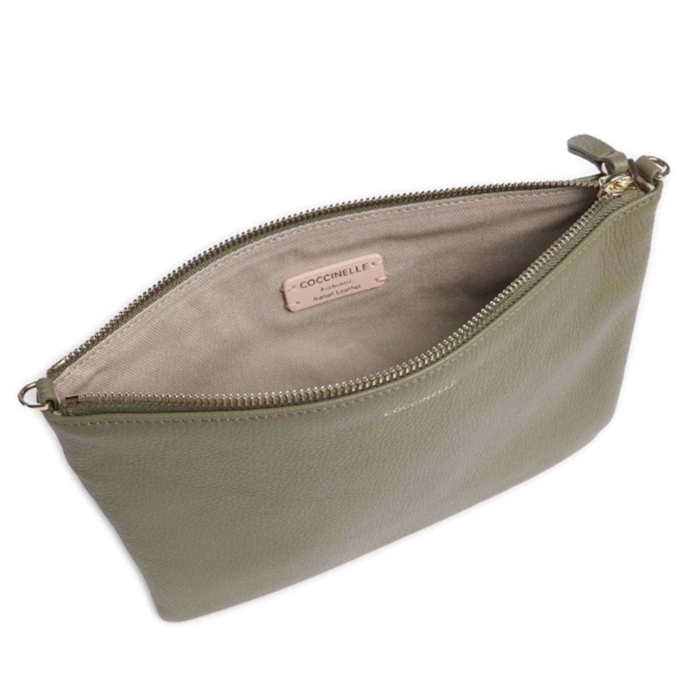 Borsa Donna a Tracolla COCCINELLE in Pelle Laurel Green Linea Best Medium