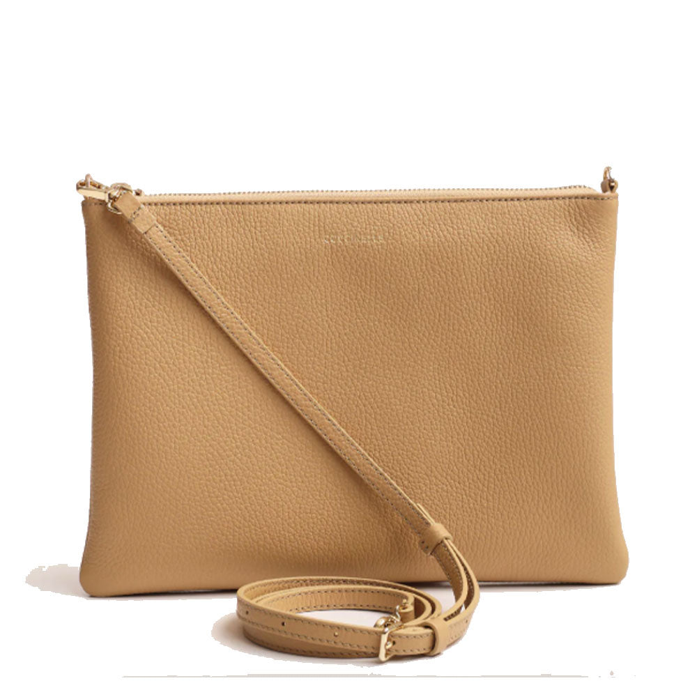 Borsa Donna a Tracolla COCCINELLE in Pelle Fresh Beige Linea Best Medium