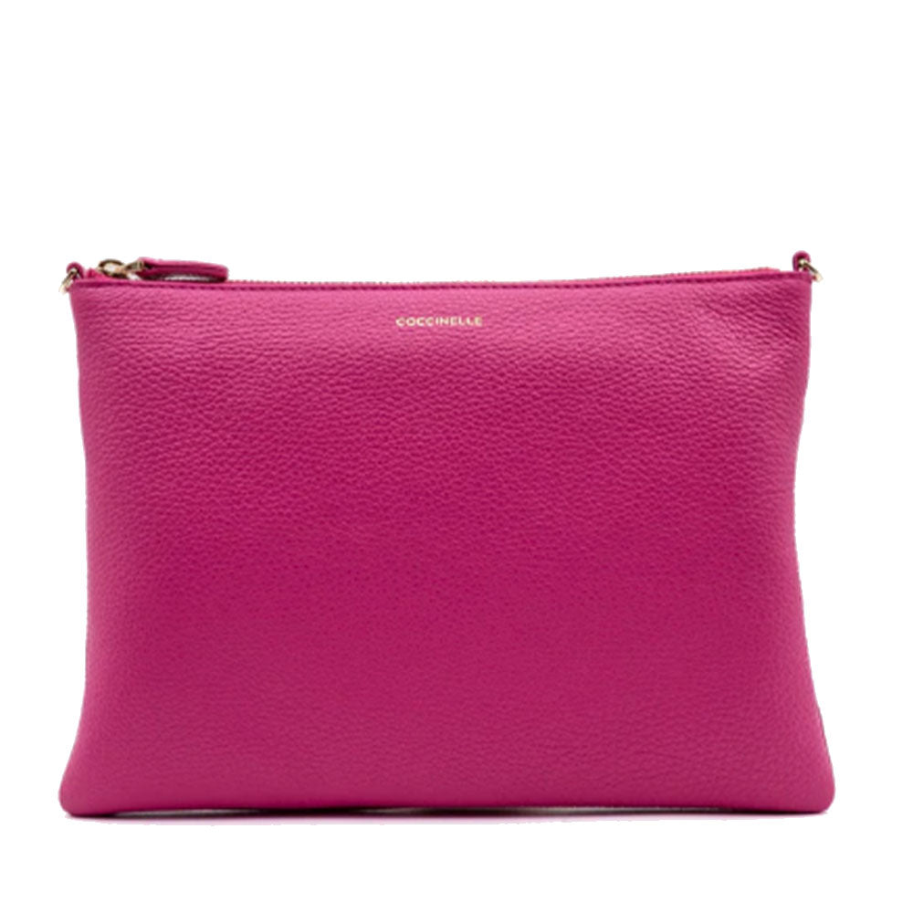 Borsa Donna a Tracolla COCCINELLE in Pelle New Fucsia Linea Best Medium