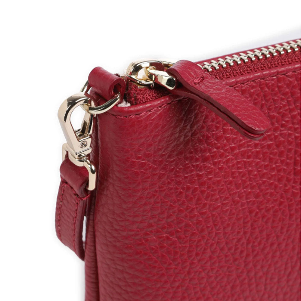 COCCINELLE Damen Schultertasche aus Sangria Leder Best Medium Line