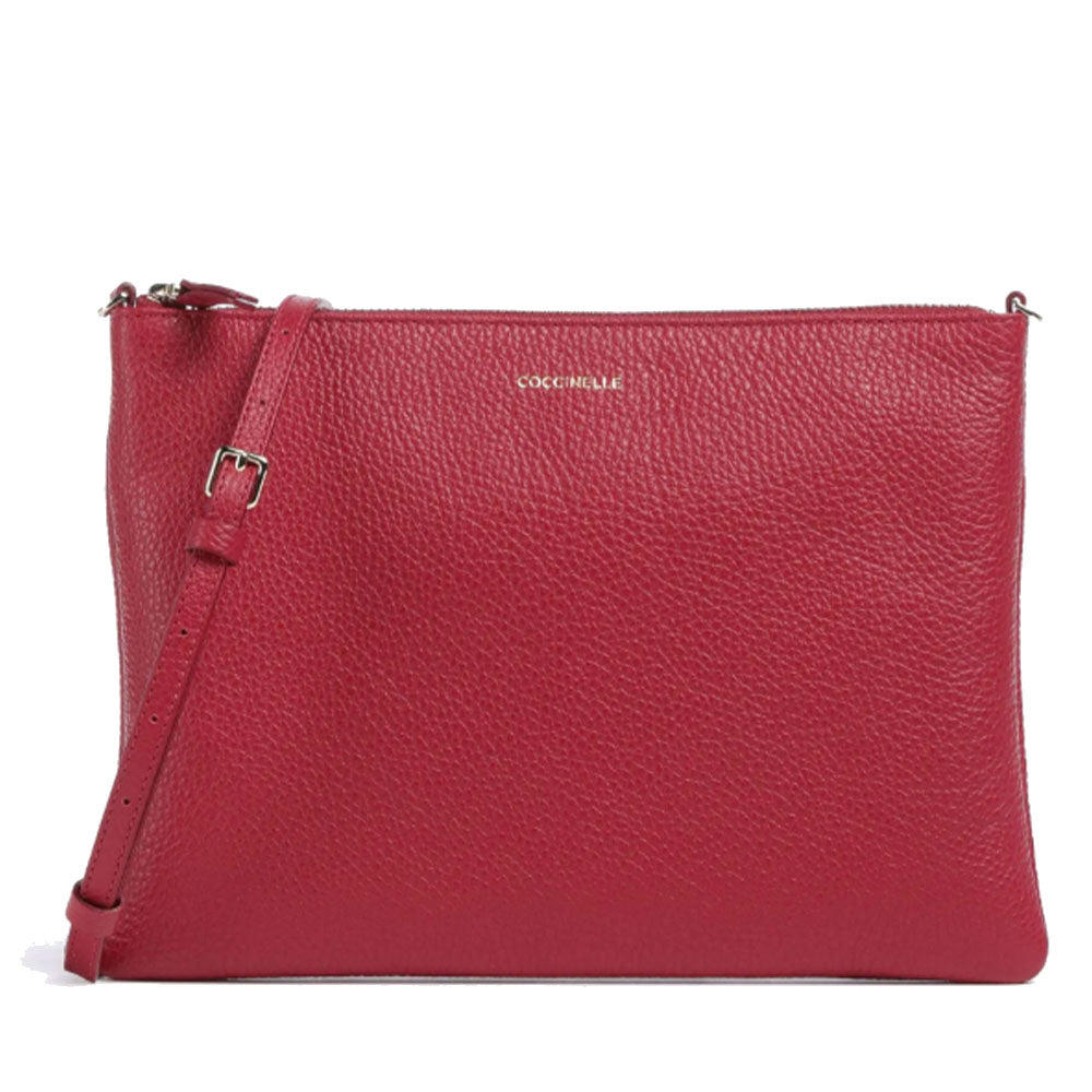 Borsa Donna a Tracolla COCCINELLE in Pelle Sangria Linea Best Medium