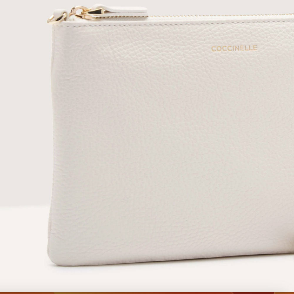 COCCINELLE Damen Umhängetasche aus weißem Leder Best Small Line